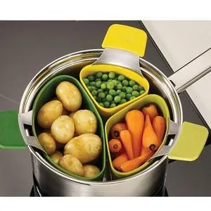 3 PIECE STAINLESS STEEL FOOD STEAMER