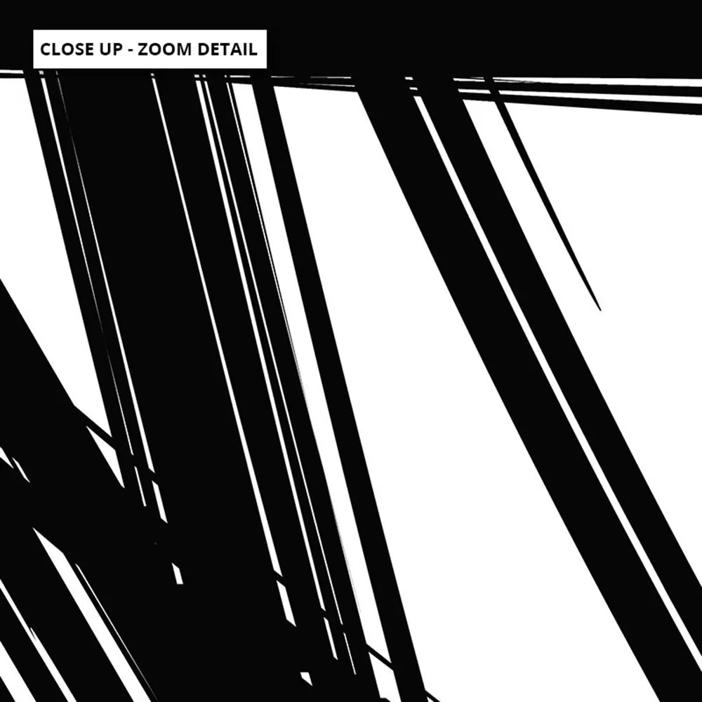 Abstract Bold Lines in Black & White II - Art Print