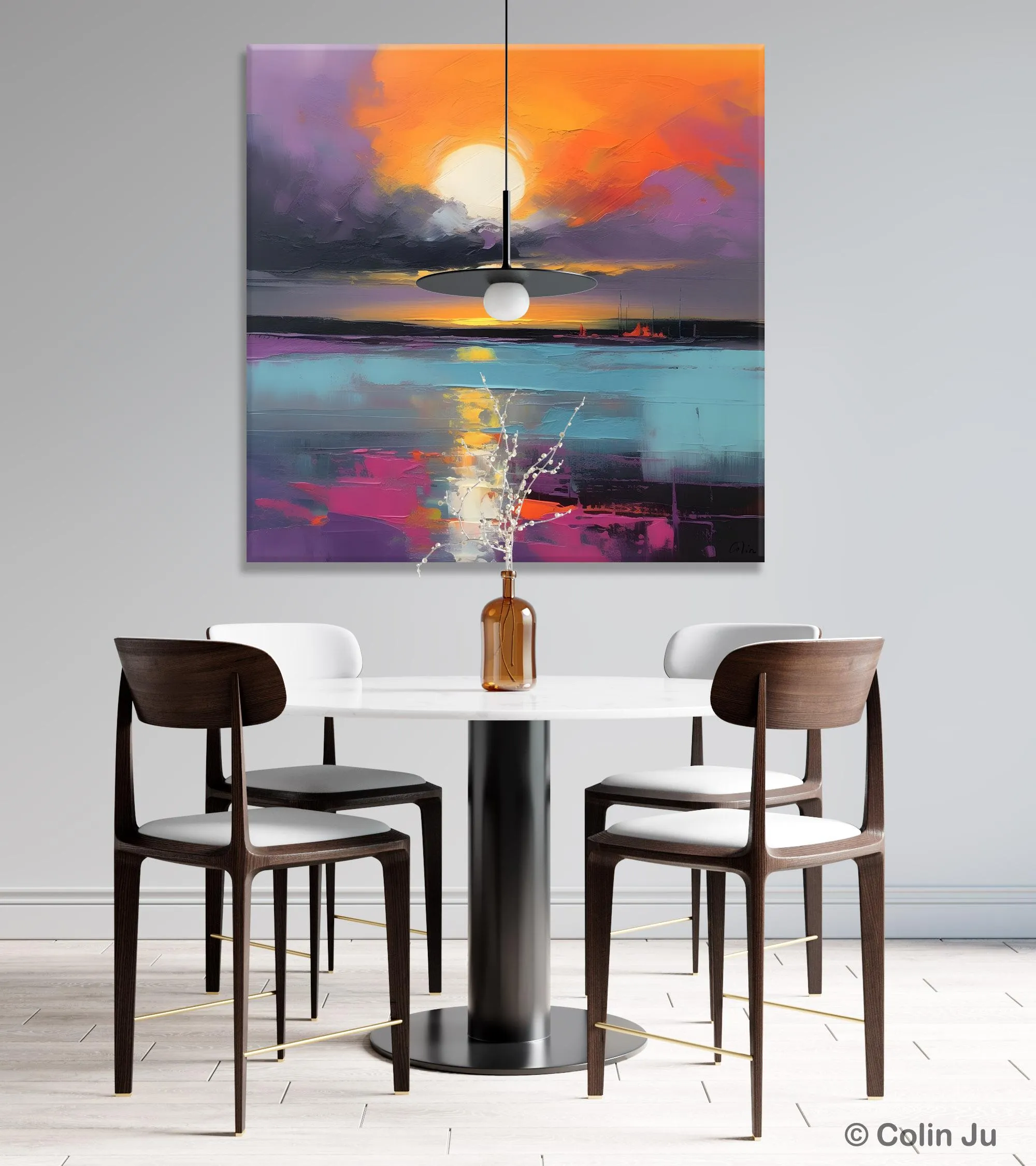 Abstract Landscape Artwork, Landscape Painting on Canvas, Hand Painted Canvas Art, Contemporary Wall Art Paintings, Extra Large Original Art