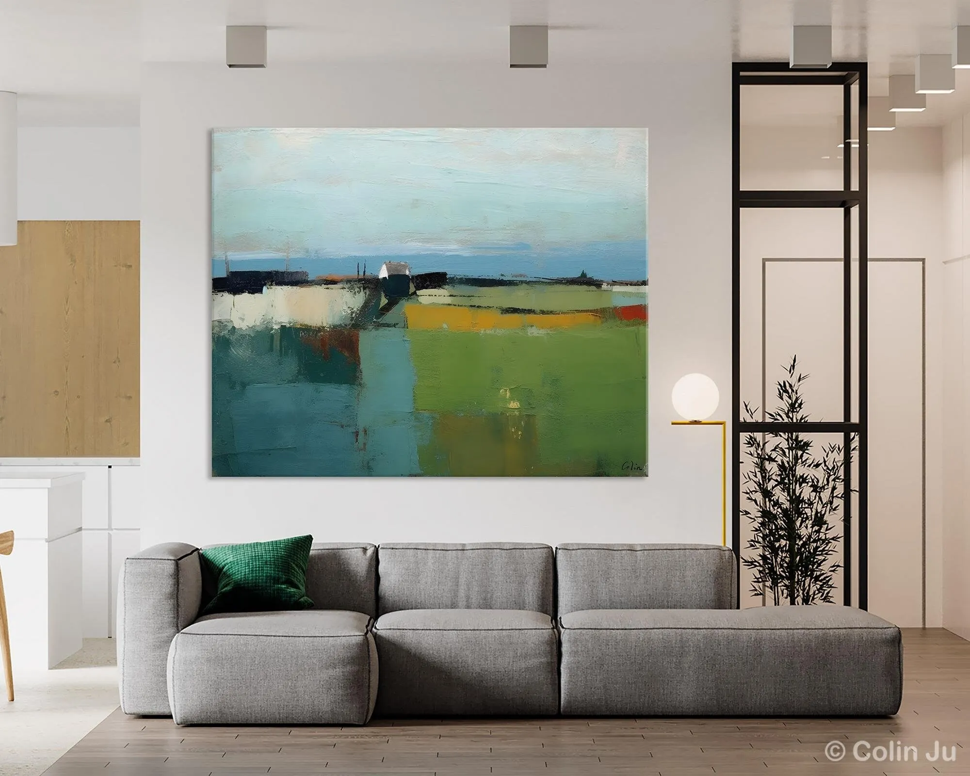 Abstract Landscape Painting for Living Room, Heavy Texture Painting, Hand Painted Canvas Art, Original Abstract Art, Acrylic Art on Canvas