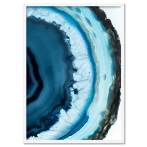 Agate Slice Geode Turquoise III - Art Print