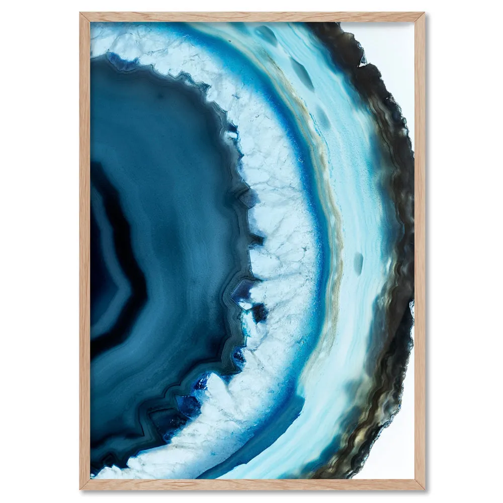 Agate Slice Geode Turquoise III - Art Print