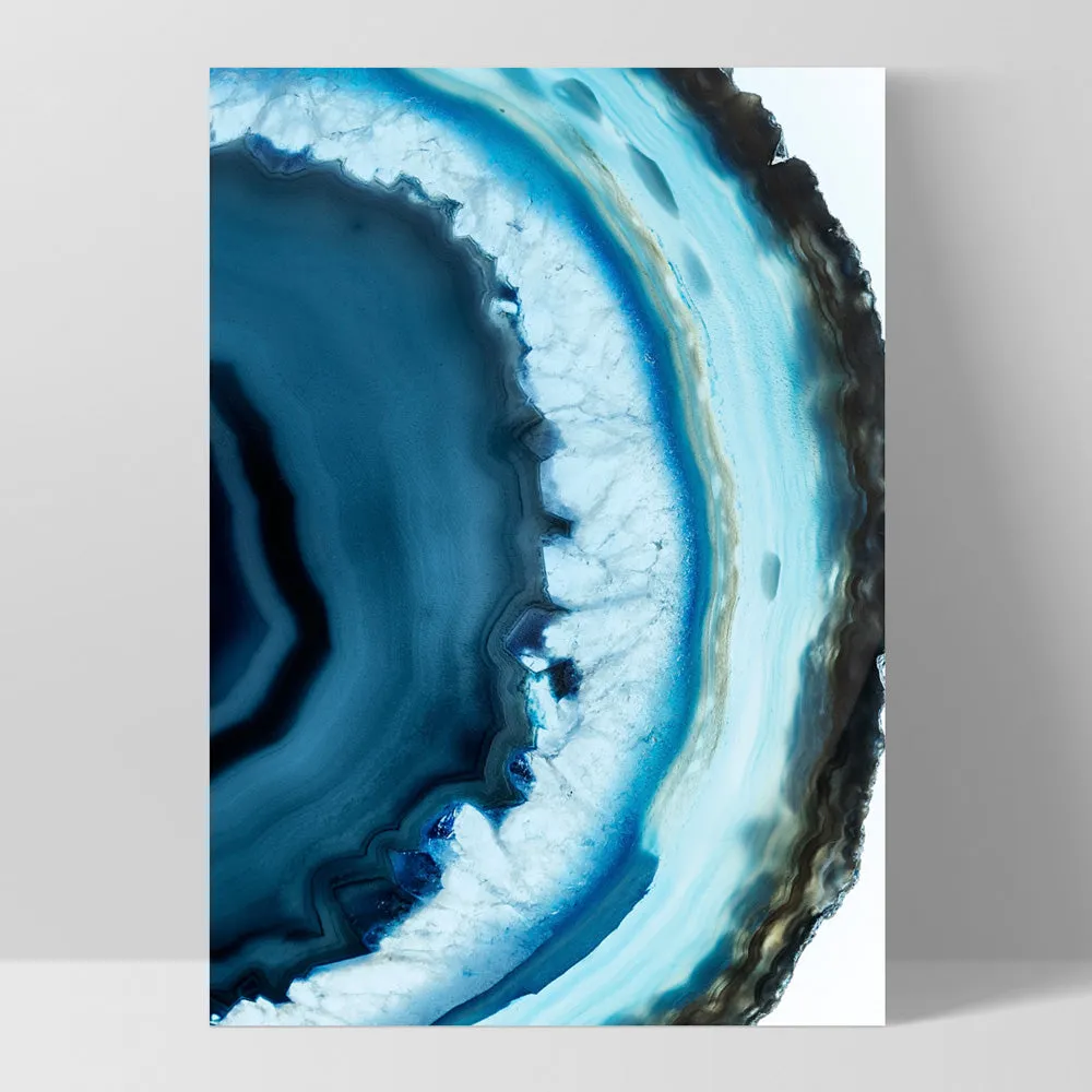 Agate Slice Geode Turquoise III - Art Print
