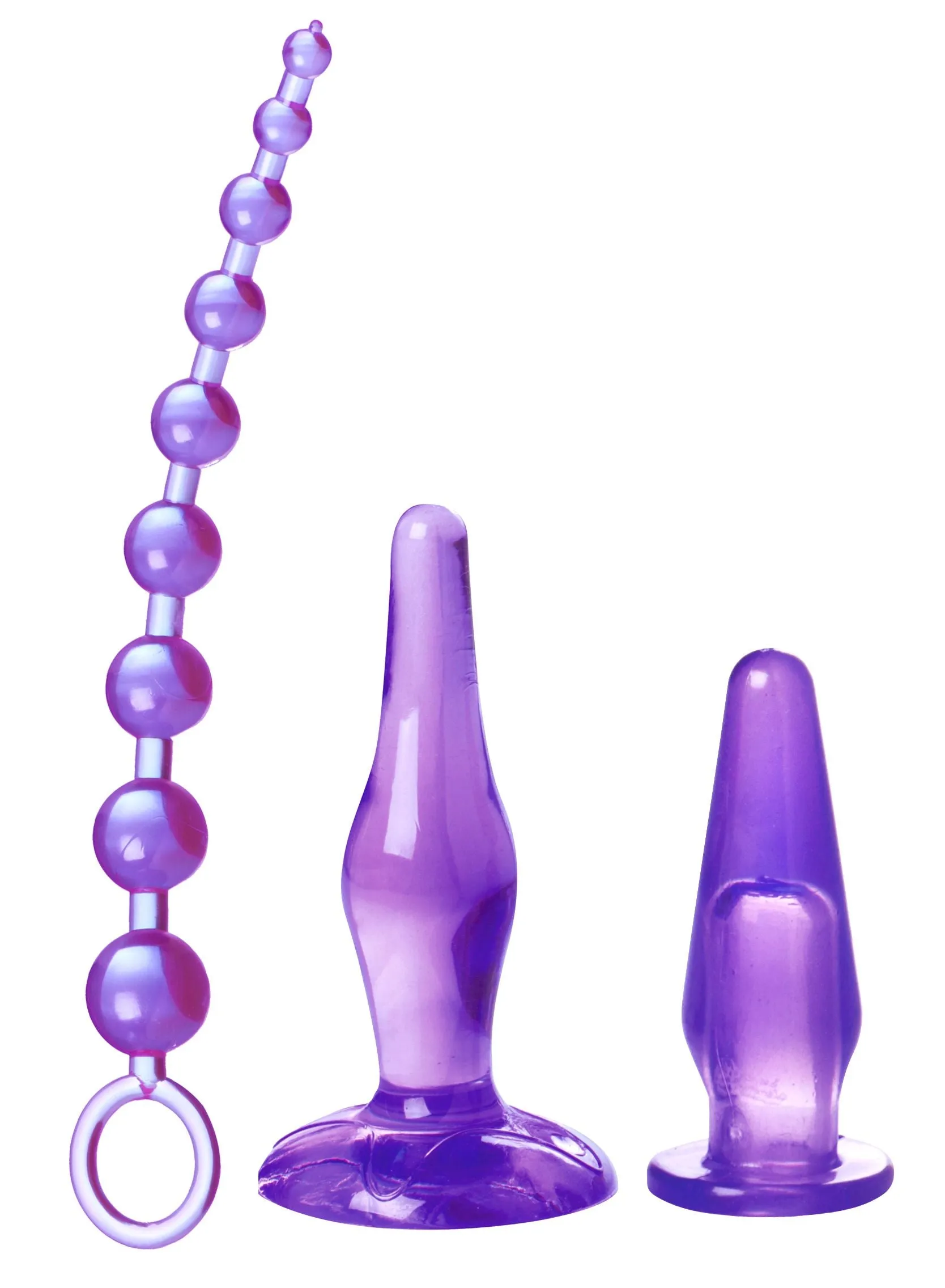 Amethyst Anal Adventure Kit: 3 Sparkly Toys for Sensational Fun!