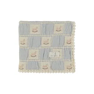 Baby Blanket | Patchwork | Blue Horse | Bebe Organic  | SS25