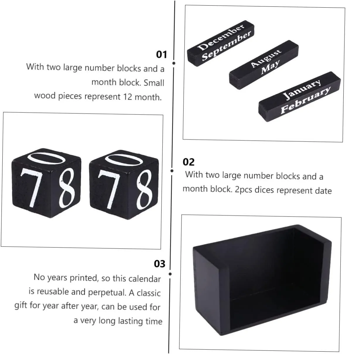 Babymoon Milestone Timeline Wooden Calendar Blocks | Add-ons | Baby Photoshoot Props | Black