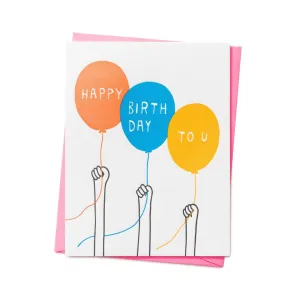 Birthday Balloons Card