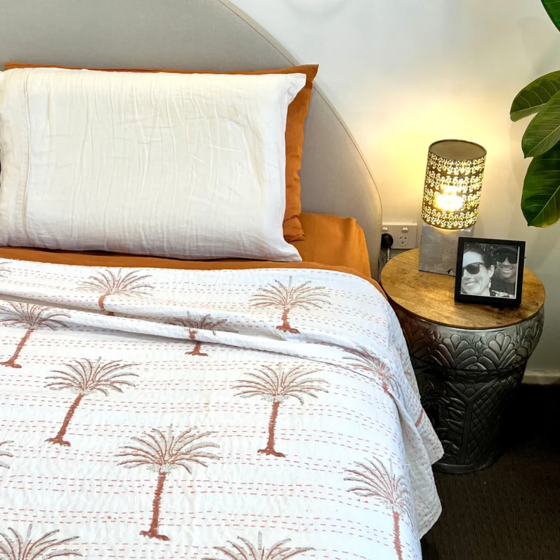 Blush Palm - Coverlet