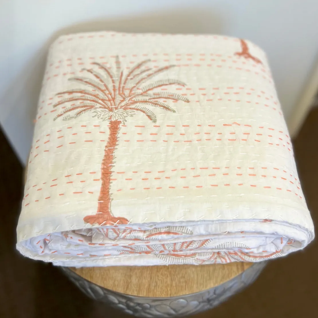 Blush Palm - Coverlet