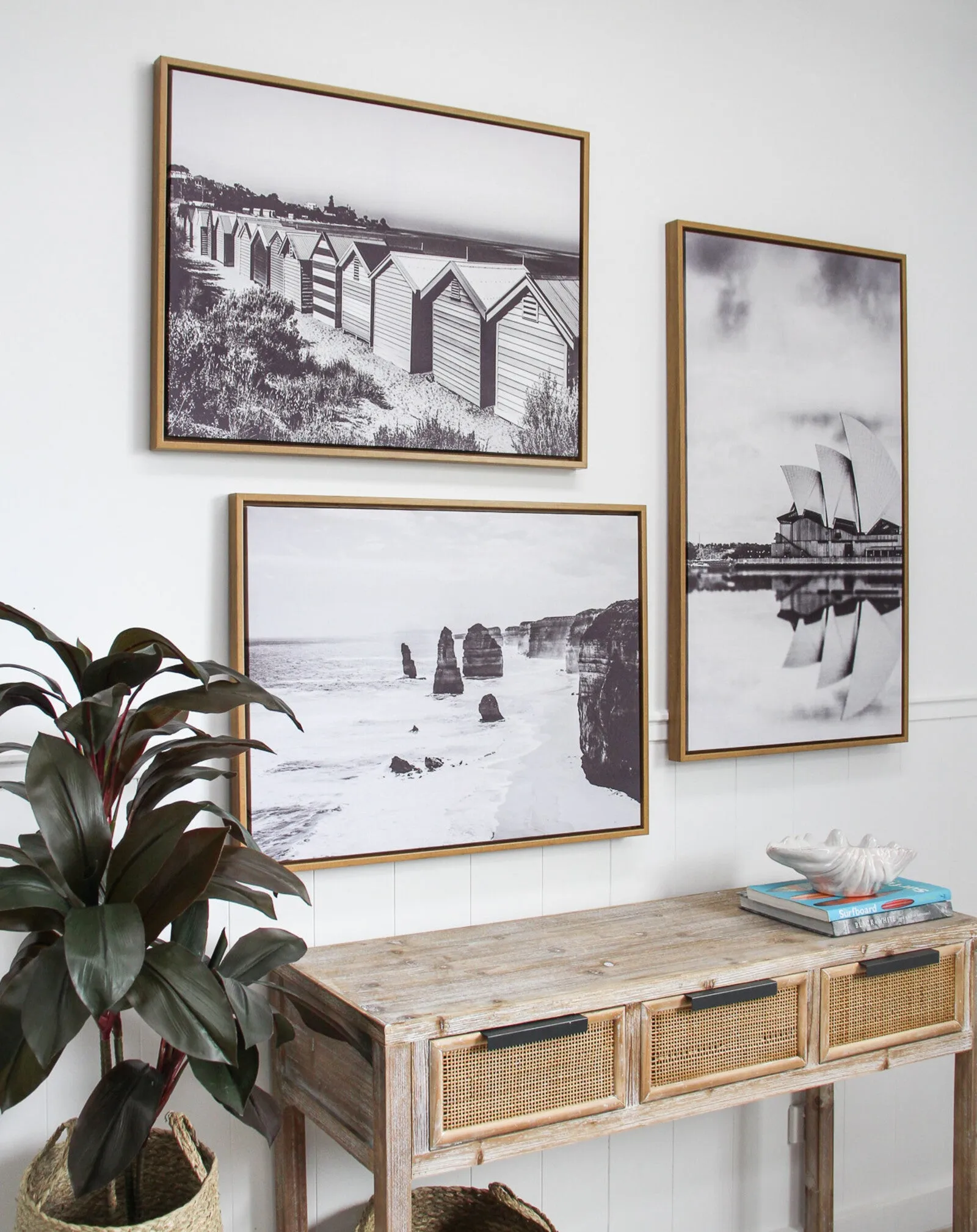 Brighton Beach Framed Canvas