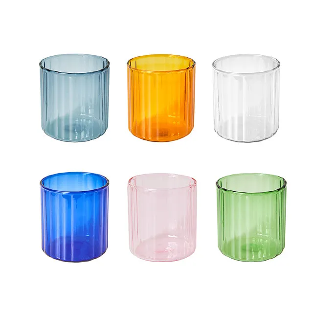 Colorful glassware set