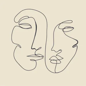 Facing Together Custom Art