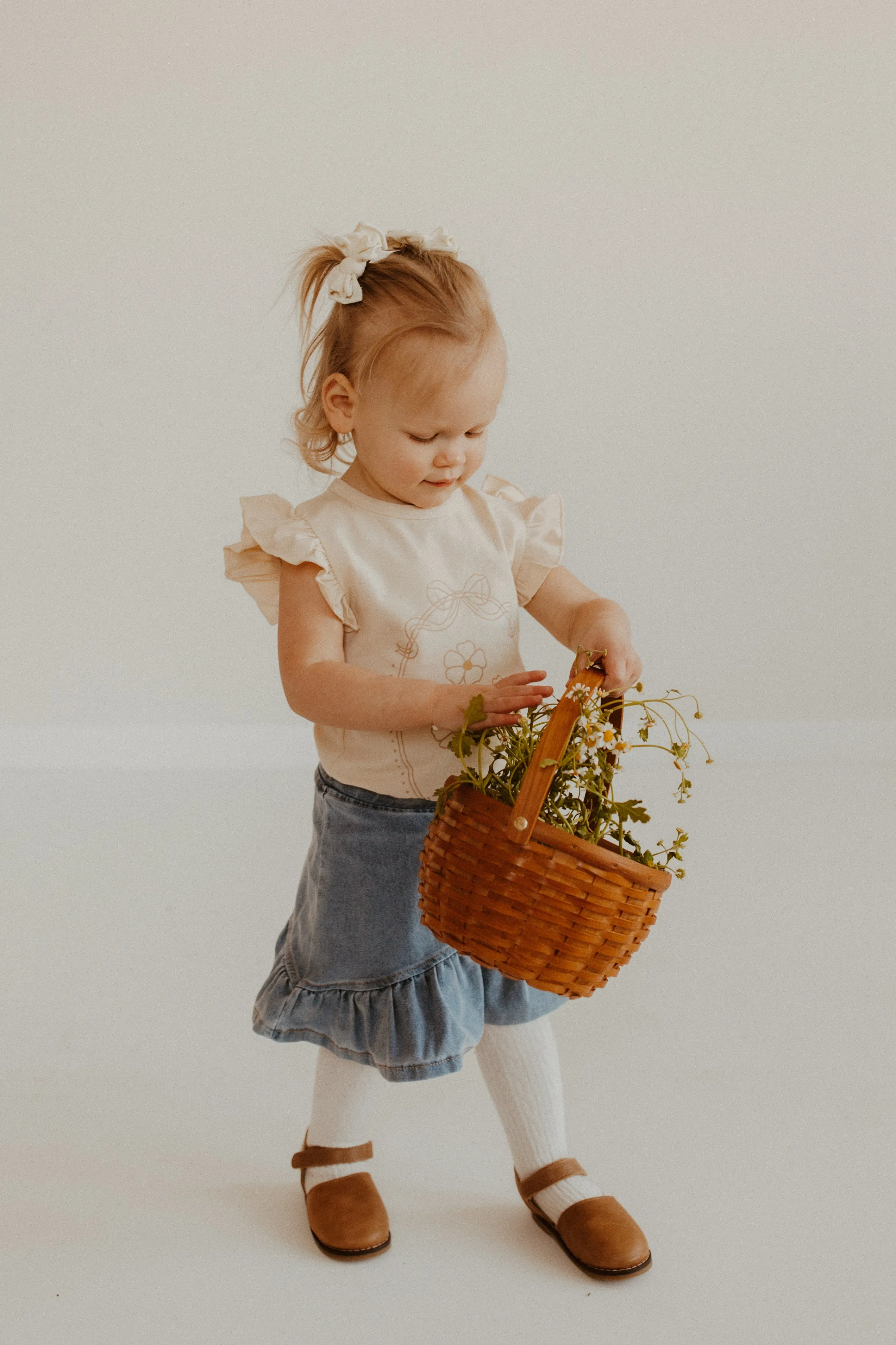 Floral Framed Ruffle Tee