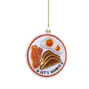 Glass Let's Brunch Ornament