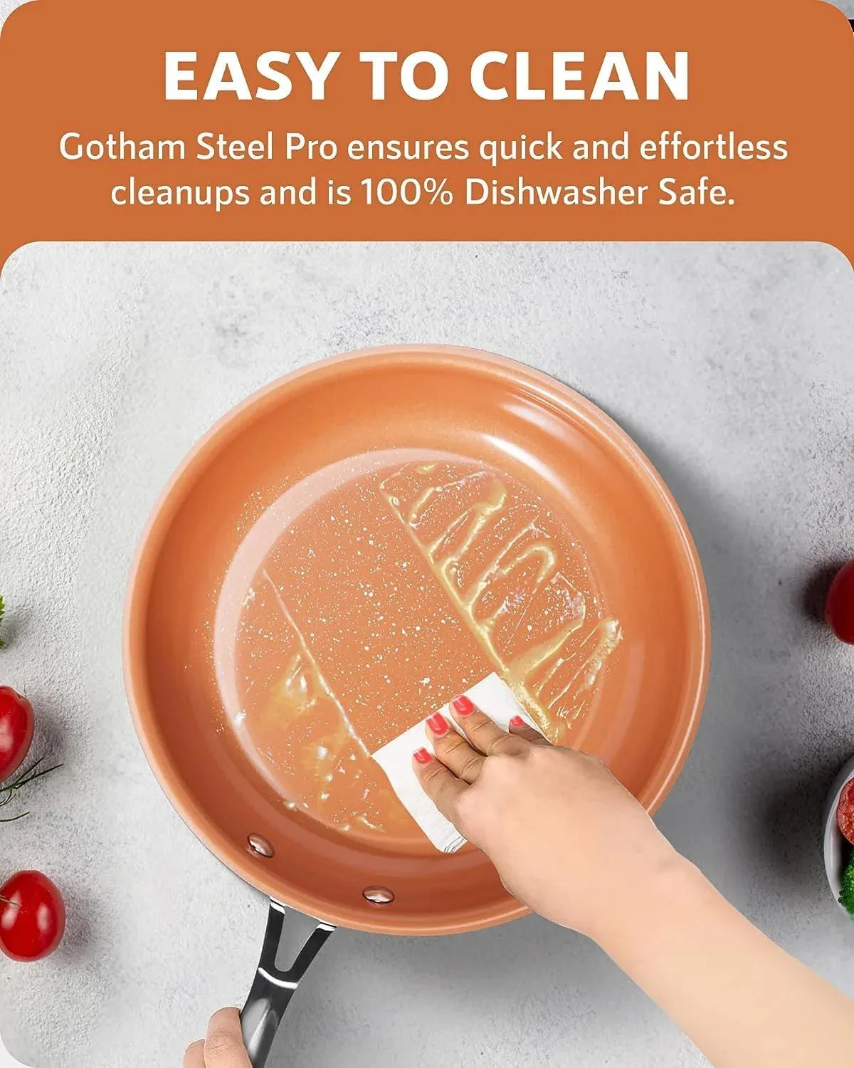 Gotham Steel Pro Nonstick Pots and Pans 13 Piece Set Ceramic Cookware Kitchen Set, with Frying Skillet, Hard Anodized, Gray