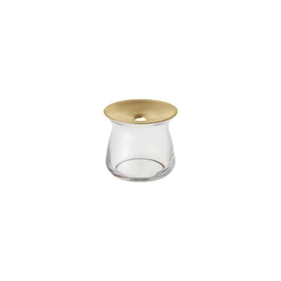 Kinto  Small Luna Brass Glass Vase