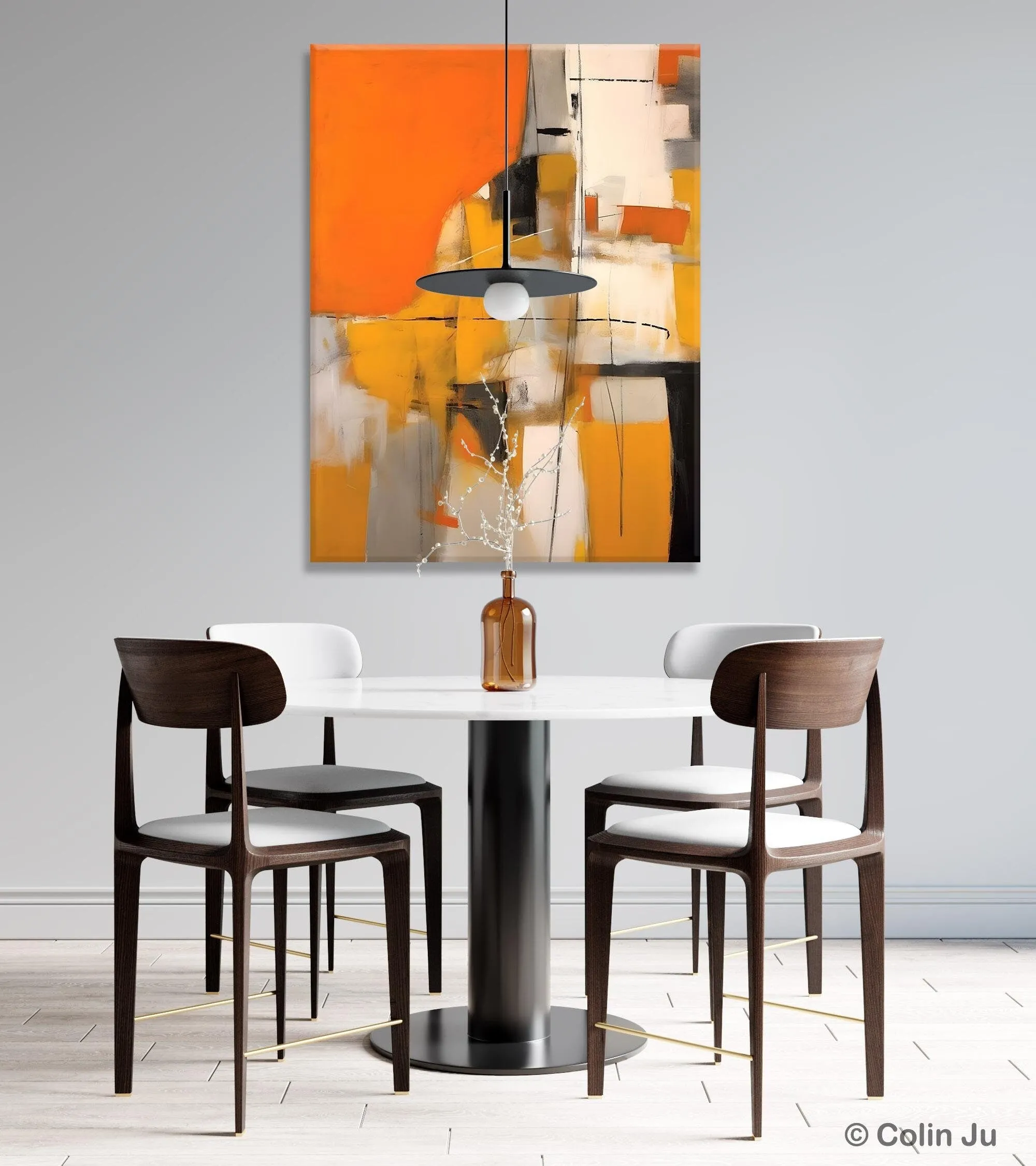 Large Paintings for Bedroom, Yellow Abstract Art Paintings, Large Contemporary Wall Art, Hand Painted Canvas Art, Original Modern Painting