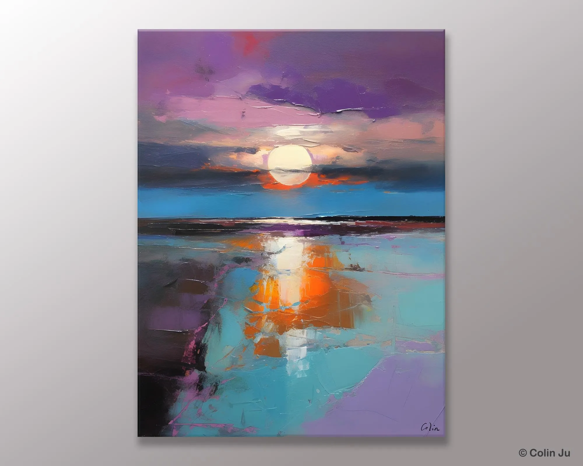 Original Landscape Painting on Canvas, Hand Painted Canvas Art, Abstract Landscape Artwork, Contemporary Wall Art Paintings, Huge Canvas Art