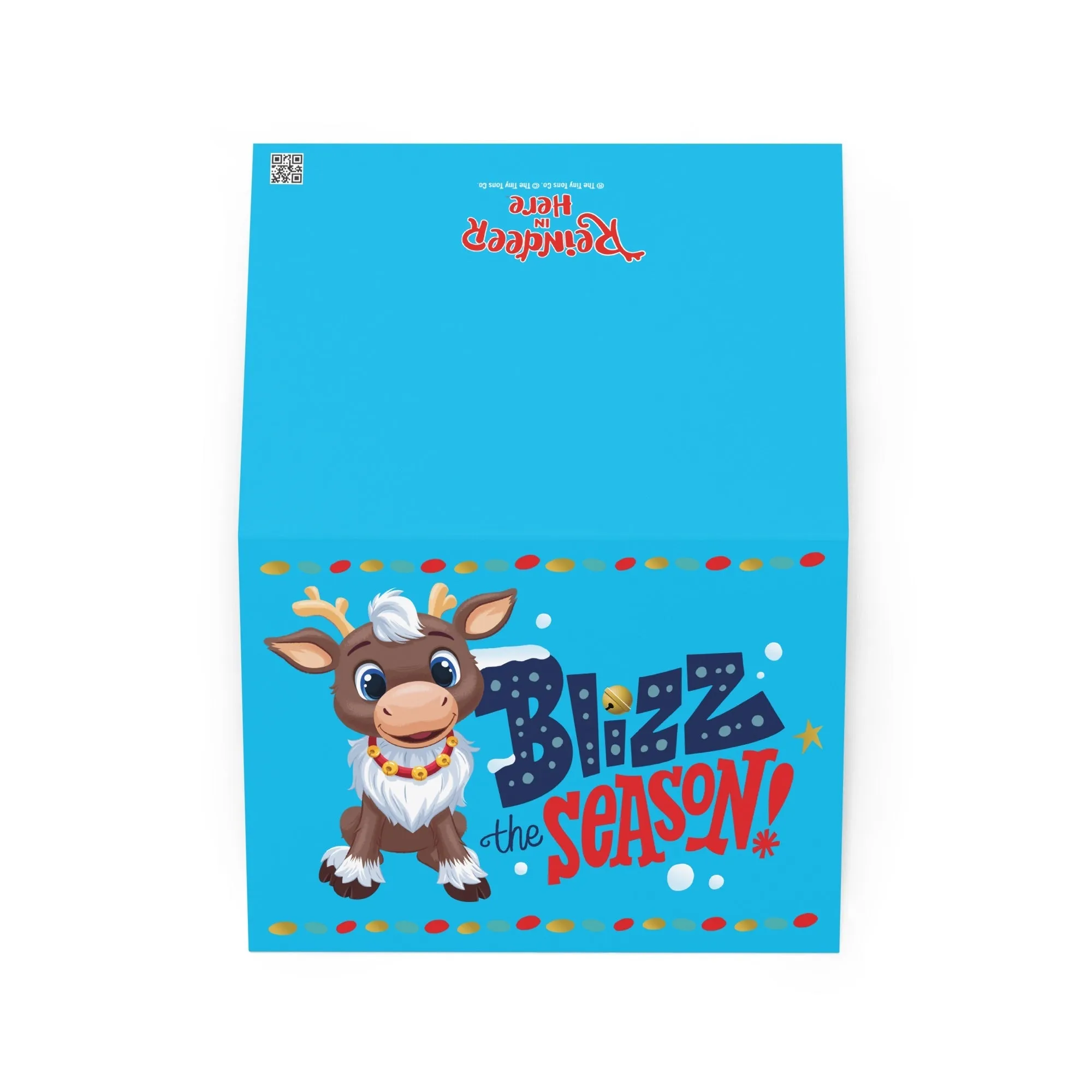 Reindeer in Here Blizz the Season Holiday Card