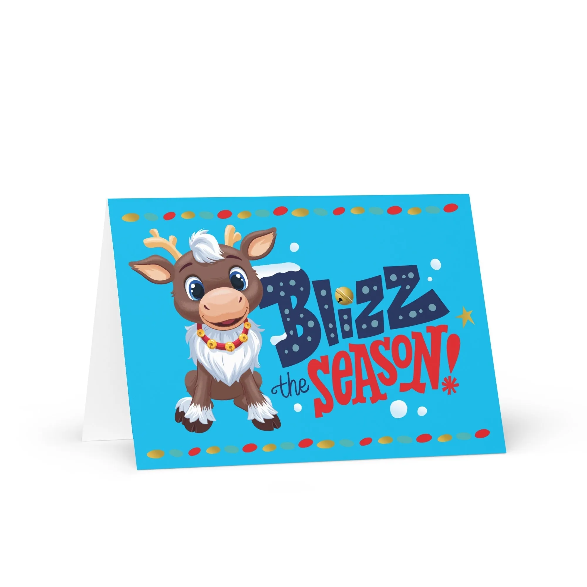 Reindeer in Here Blizz the Season Holiday Card