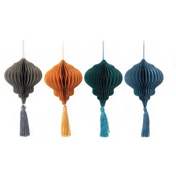 Small Honeycomb Paper Ornament (Green)