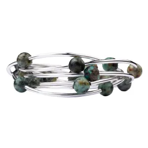 Wrap |  Stone | Necklace-Bracelet | African Turquoise