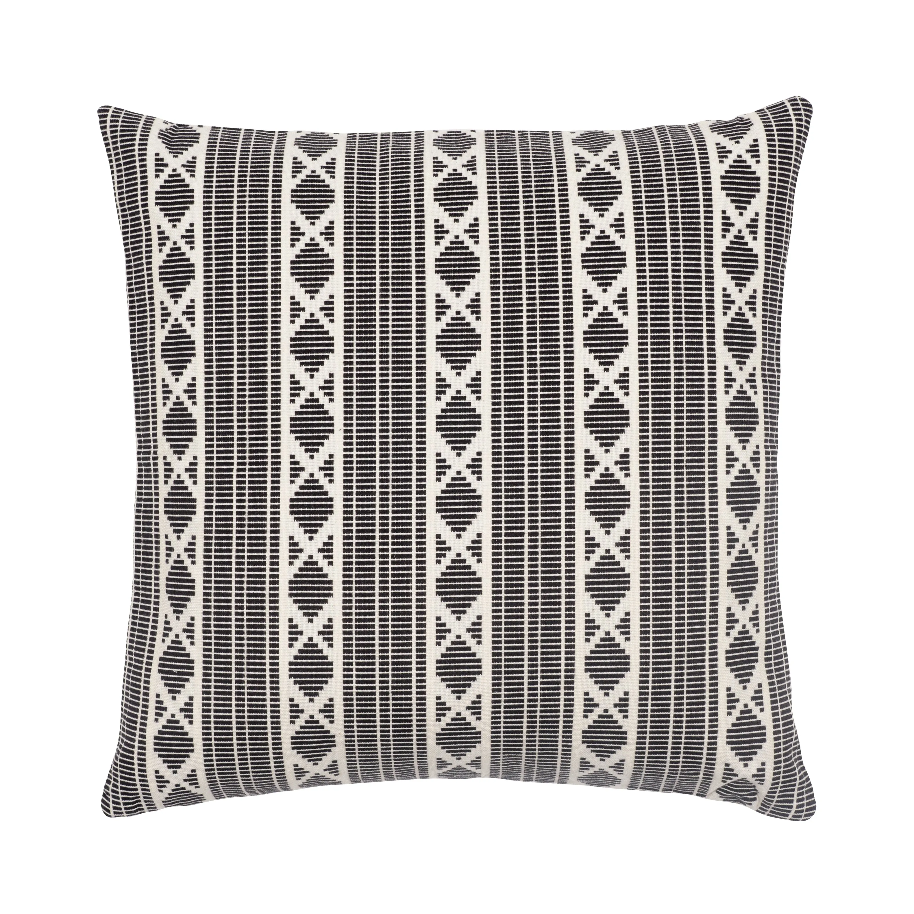 Yarn Dyed Jacquard Decorative Feather Filled Pillow